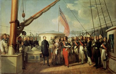 Meeting between Louis-Philippe I and Queen Victoria at Le Treport, 2nd September 1843 by François Auguste Biard